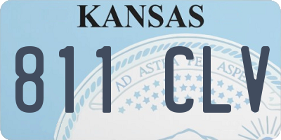 KS license plate 811CLV