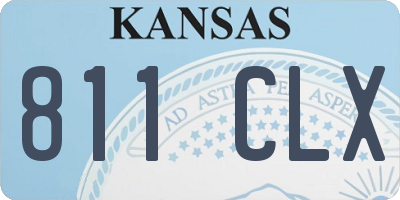 KS license plate 811CLX