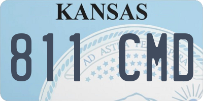 KS license plate 811CMD