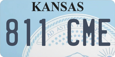 KS license plate 811CME