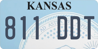 KS license plate 811DDT