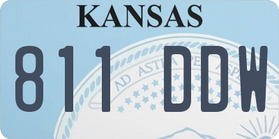 KS license plate 811DDW