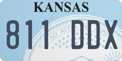 KS license plate 811DDX