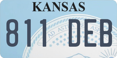 KS license plate 811DEB