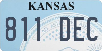 KS license plate 811DEC