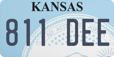 KS license plate 811DEE