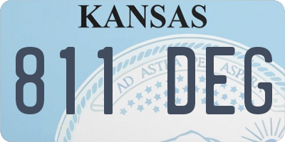 KS license plate 811DEG