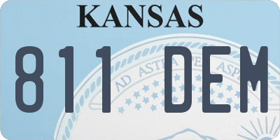 KS license plate 811DEM
