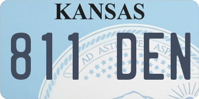 KS license plate 811DEN