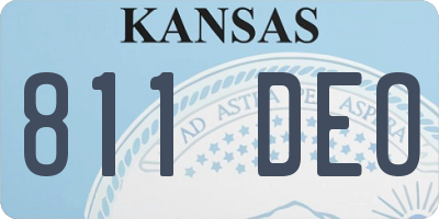 KS license plate 811DEO