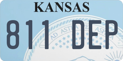 KS license plate 811DEP