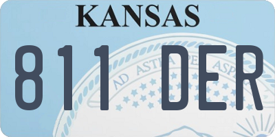 KS license plate 811DER