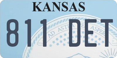 KS license plate 811DET