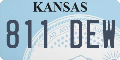 KS license plate 811DEW