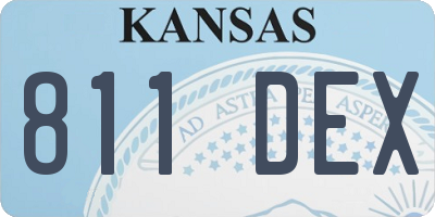KS license plate 811DEX