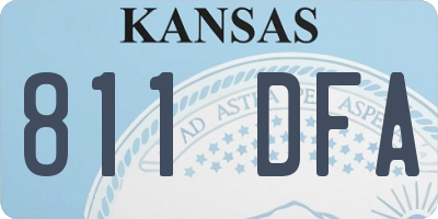 KS license plate 811DFA