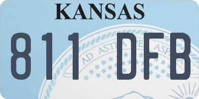 KS license plate 811DFB