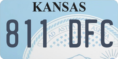 KS license plate 811DFC