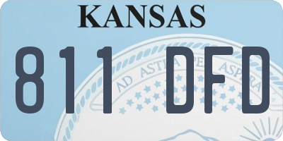 KS license plate 811DFD