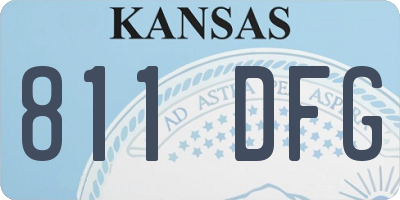 KS license plate 811DFG