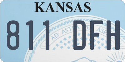 KS license plate 811DFH