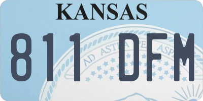 KS license plate 811DFM