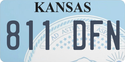 KS license plate 811DFN