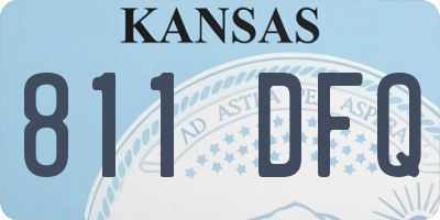 KS license plate 811DFQ