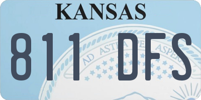 KS license plate 811DFS