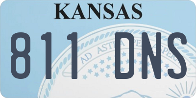 KS license plate 811DNS