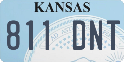 KS license plate 811DNT