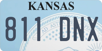 KS license plate 811DNX