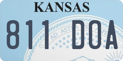 KS license plate 811DOA