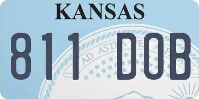 KS license plate 811DOB