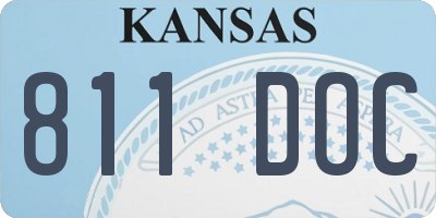 KS license plate 811DOC