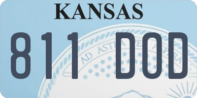 KS license plate 811DOD