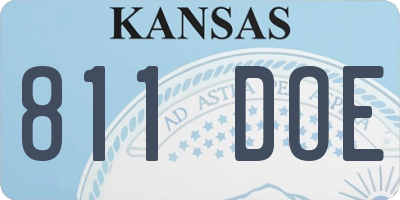 KS license plate 811DOE