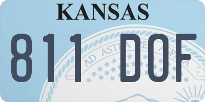KS license plate 811DOF