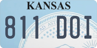 KS license plate 811DOI