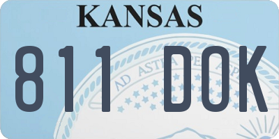 KS license plate 811DOK