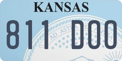 KS license plate 811DOO