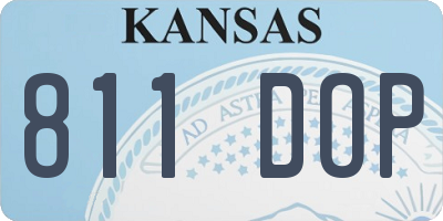 KS license plate 811DOP