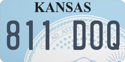 KS license plate 811DOQ
