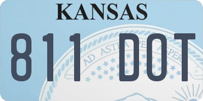KS license plate 811DOT