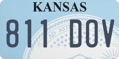 KS license plate 811DOV