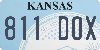 KS license plate 811DOX
