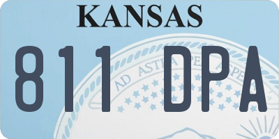 KS license plate 811DPA