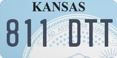 KS license plate 811DTT