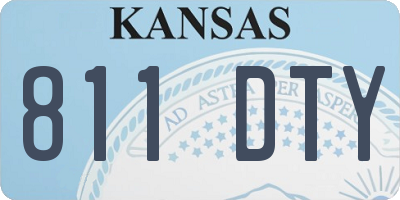 KS license plate 811DTY