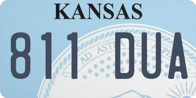 KS license plate 811DUA